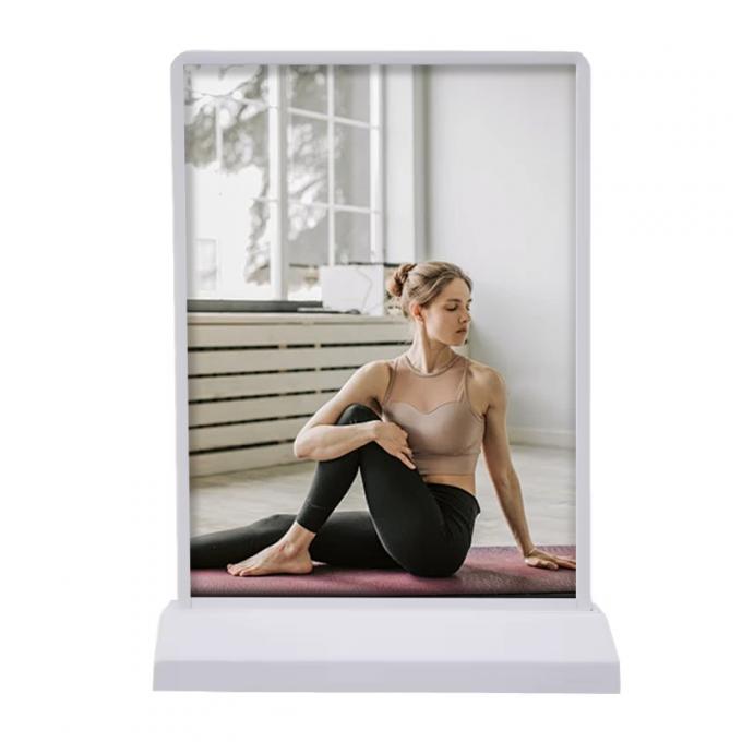 Aanpasbare LED-bureaubladmenulichtbak met oplaadbare batterij voor tafelbladrestaurantreclame 1