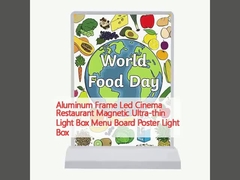 Aluminium Frame Led Cinema Restaurant Magnetische Ultra-dunne lichtbox Menu Board Poster lichtbox
