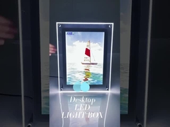 Duidelijk kristal foto frame tafel gestandaard licht menu a4 led frame