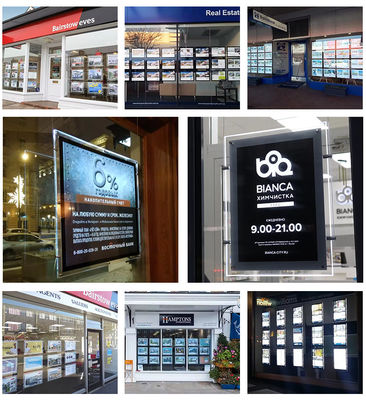 kopen Acrylische affichescherm Led Poster Frame Led Slim Crystal Reclame Light Box online vervaardiging
