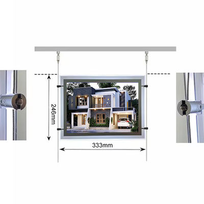 kopen A3 A4 Crystal Light Box Led Frames Verlicht Light Box Hangend Window Display online vervaardiging