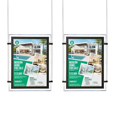 kopen Waterdicht onroerend goed achtergrondverlichting Poster reclame Hanging Slim Photo Picture Led Light Box online vervaardiging