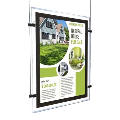 kopen Achtergrondverlichting onroerend goed bord hangend venster poster reclame A3 A4 acryl foto frame foto led display lichtdoos online vervaardiging