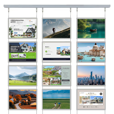 kopen Horizontaal hangend kristal lichtdoos 210 x 297 mm Slim LED bord display paneel online vervaardiging