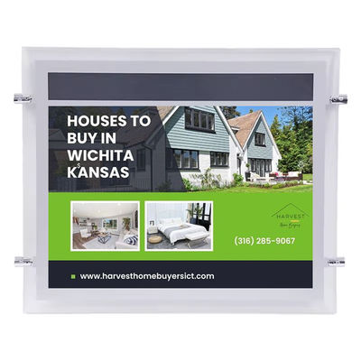 Energiebesparende strookbeeldscherm Display 50000hrs Crystal Lightbox met acrylpaneel