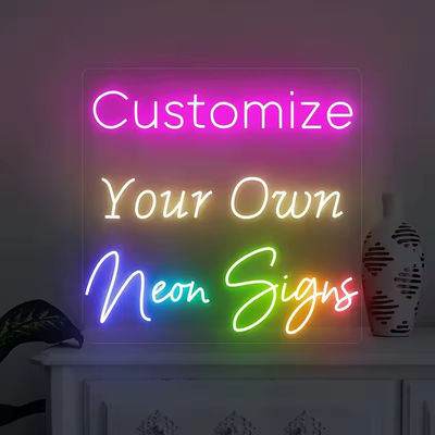 Energiebesparing LED Neon Schild Vierkante Neon Flex Schild Plaat Gesneden Door De Vorm