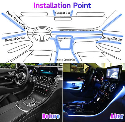 0.6kg Auto Omgevingslichten 18 In 1 Symphony Muziek Control Wireless Omgevingsverlichting Auto