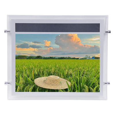 SMD LED Crystal Light Box Zilveren reclame Neon Box 2835 LED Strip Acrylpaneel