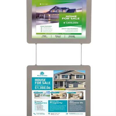 OEM LED Dubbelzijdig Ultra Dun Verlichte Lichtbak Reclame Poster